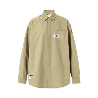WIND AND SEA x MADNESS OXFORD SHIRTS "Beige"