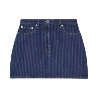 KENZO Stripe Jacquard Mini Skirt "Dark Stone Blue Denim"