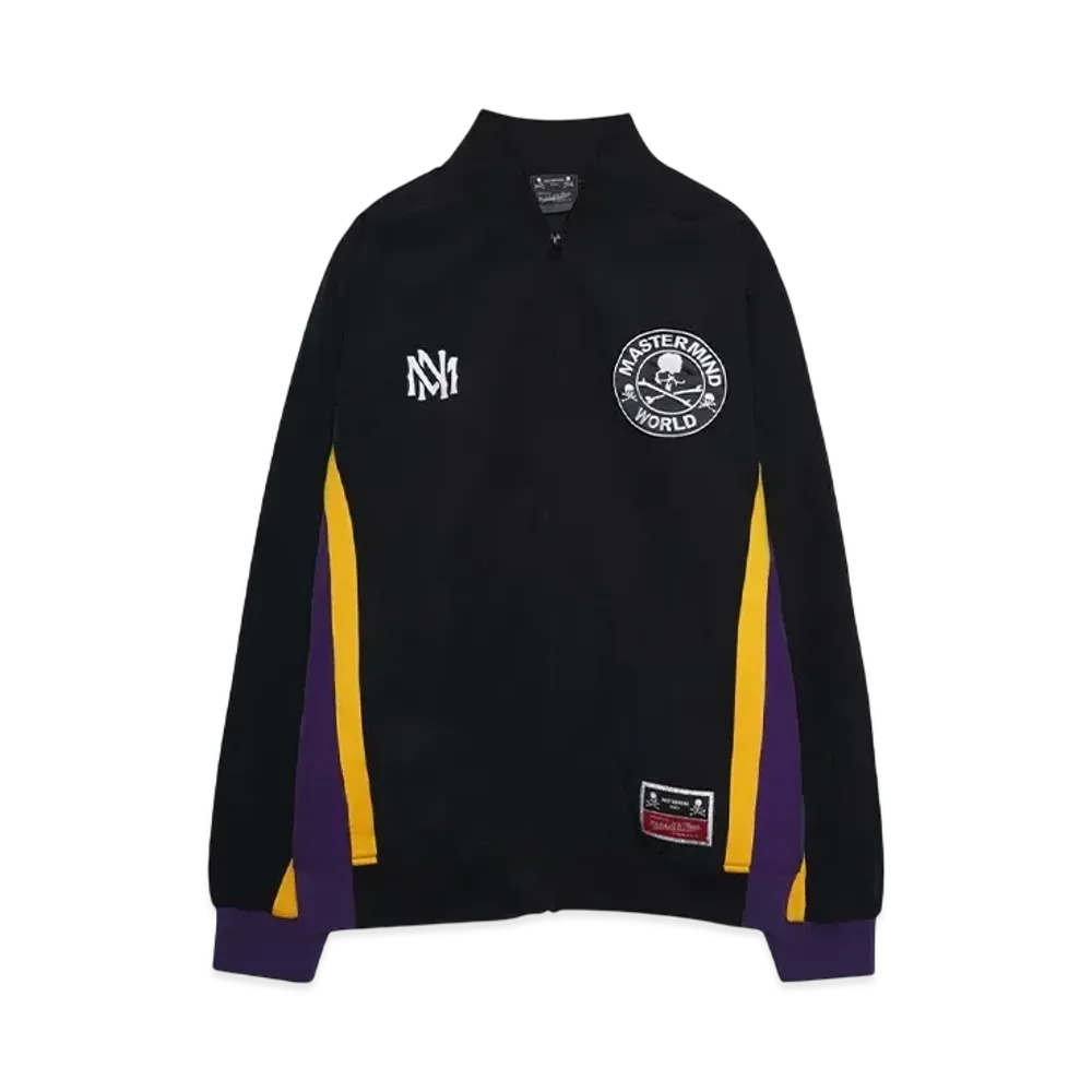 MASTERMIND x Mitchell&Ness WARM UP JACKET "YELLOW/PURPLE"