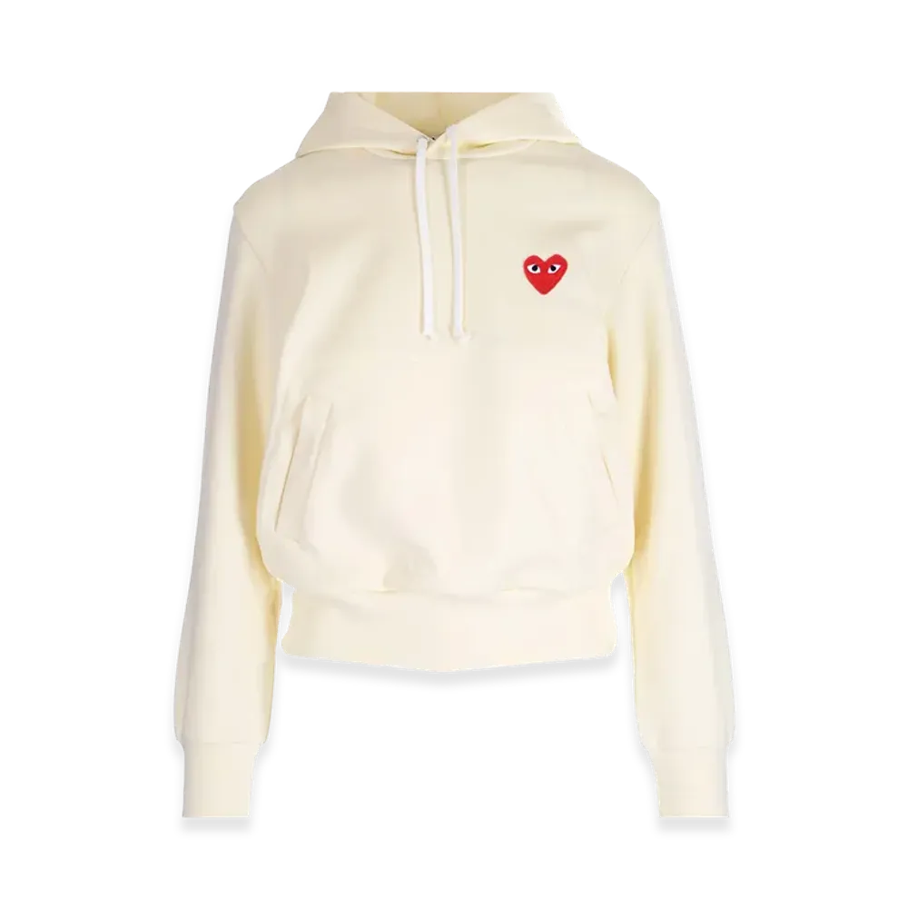 PLAY COMME des GARCONS Women's Classic-Style Hoodie "White"
