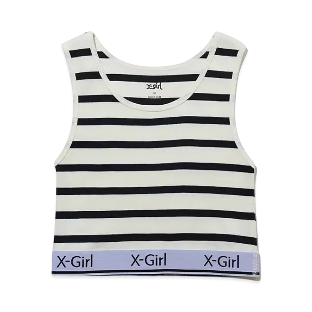 X-Girl Logo And Stripe Tank Top "Multi"