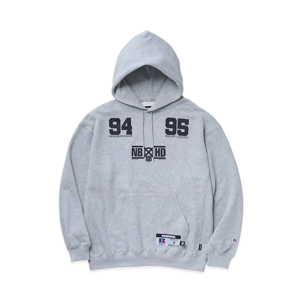 NEIGHBORHOOD x BOUNTY HUNTER x RUSSELL ATHLETIC Sweat Hoodie LS "Gray"
