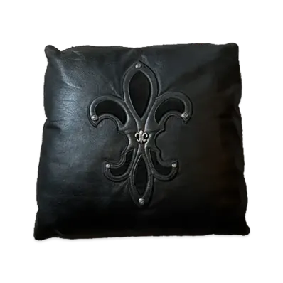 Chrome Hearts Pre-owned Leather Cushion Pillow "Black"