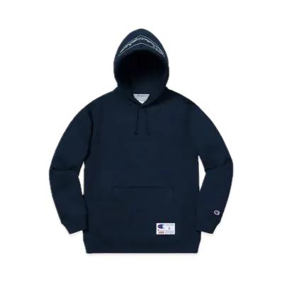 Supreme x Champion Outline Hooded Sweatshirt "Navy"