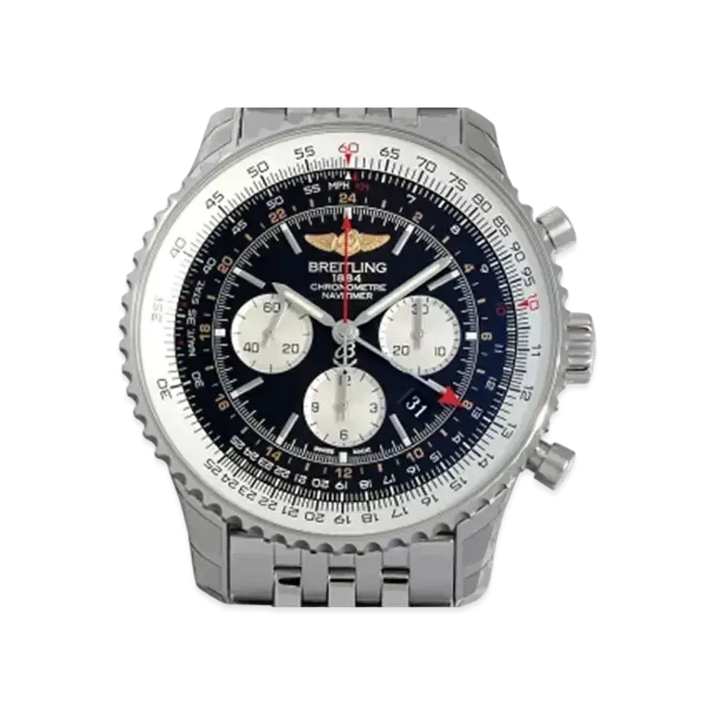 Breitling Navitimer GMT "Black/Stainless Steel"