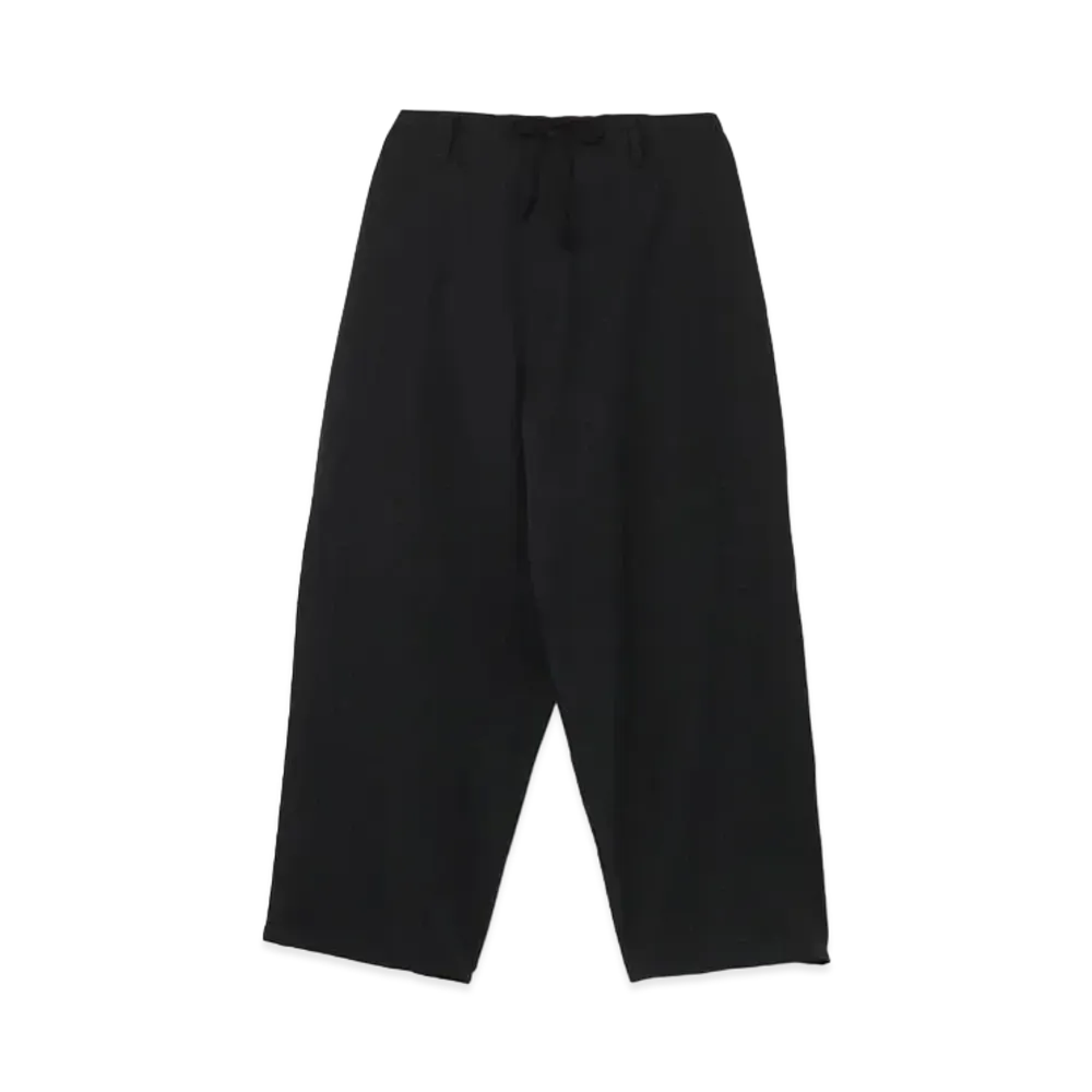 Yohji Yamamoto Pour Homme W/GABARDINE 3STITCHES WIDE STRING PANTS "Black"