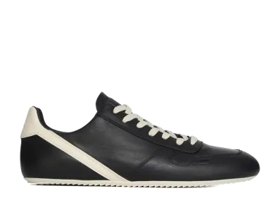 Rick Owens FW26 Tower Minimal Sneaks Full Grain Calf Leather "Black/Milk"