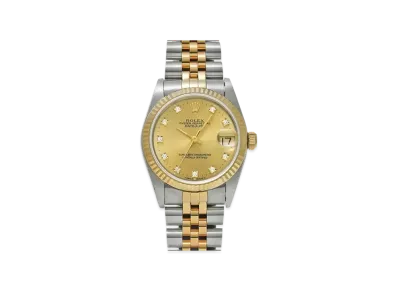 ROLEX Datejust 10P Diamonds "Champagne/Stainless Steel/Yellow Gold"