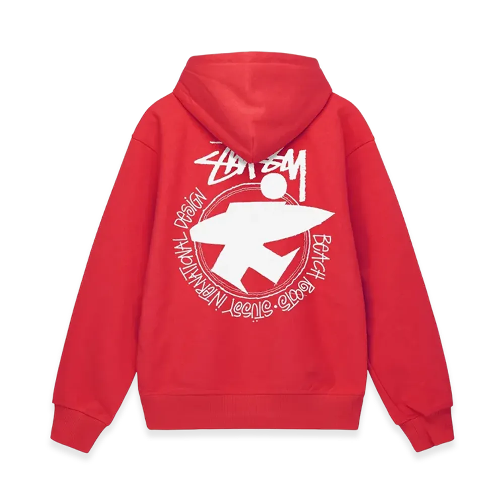 Stussy Beach Roots Hoodie "Red"