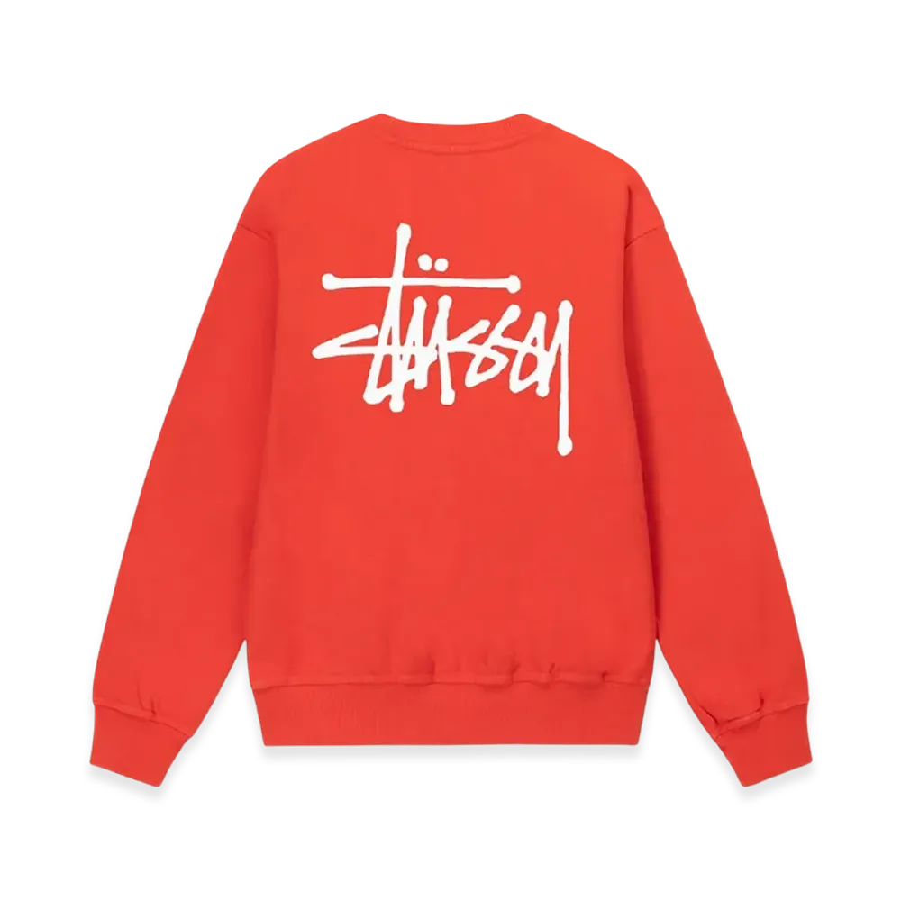 Stussy Basic Stussy Pigment Dyed Crew "Tomato"