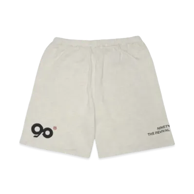 9090 Logo Sweat Half Pants "Heather White"