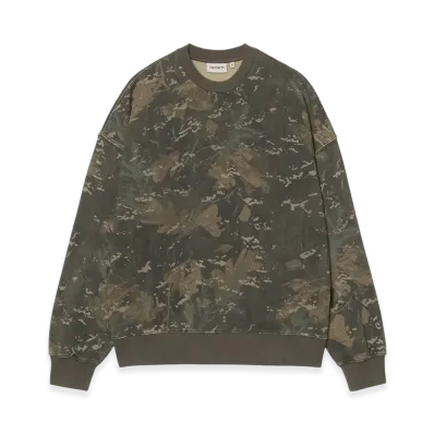 Carhartt WIP Benton Sweat "Camo Combi/Green/Garment Dyed"