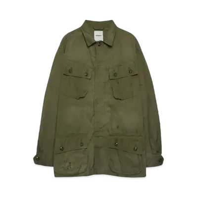 BOW WOW JUNGLE FATIGUE JACKET "OD OIL DAMAGED"