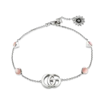 GUCCI Double G Flower Bracelet "Pink"