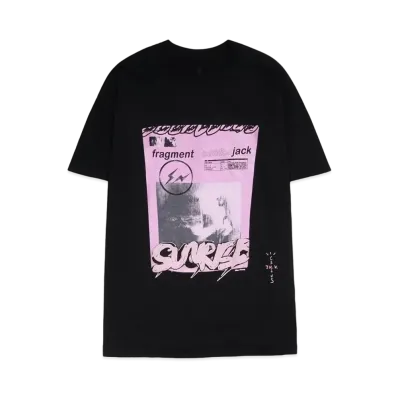 Travis Scott Cactus Jack For Fragment Pink Sunrise Tee "Black"