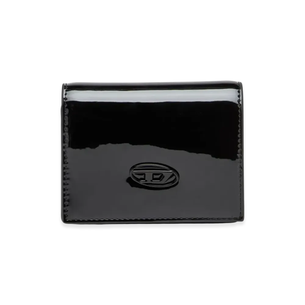 Diesel Play Bi Fold Iii Wallet In Glossy Pu "Black"