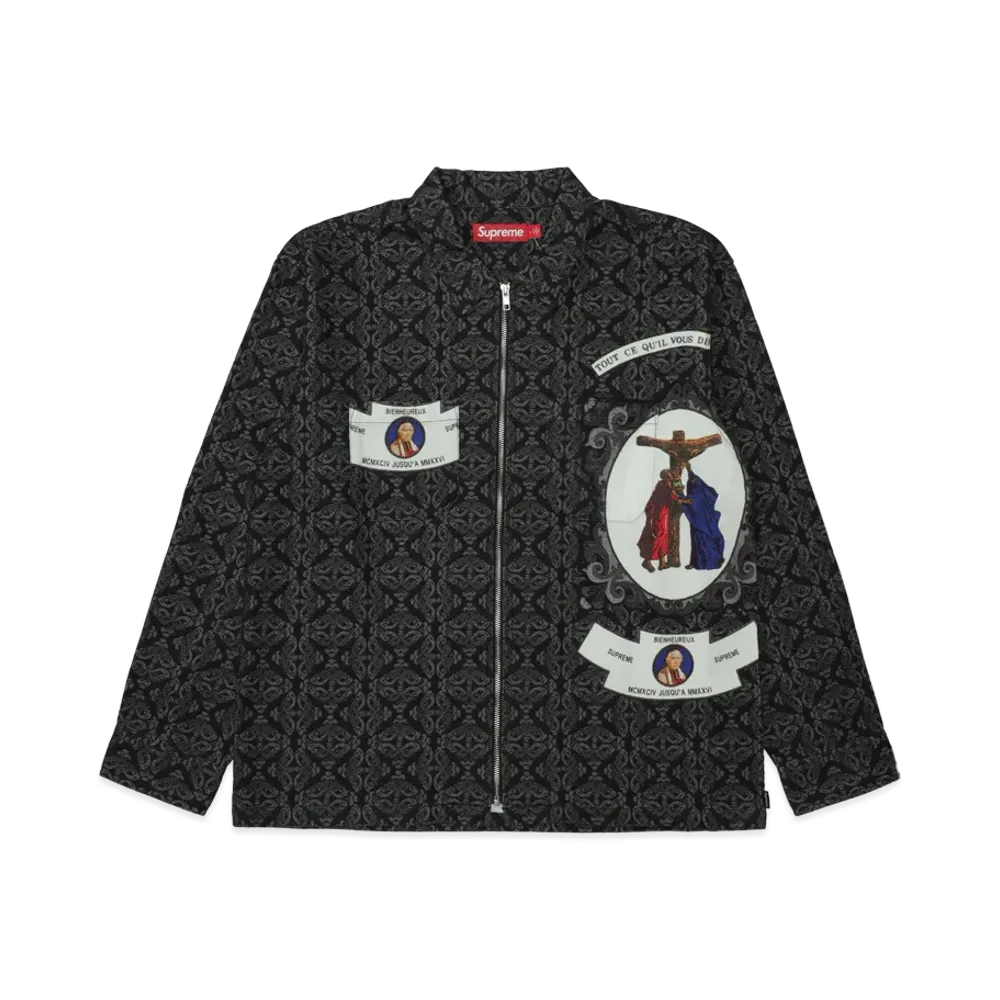 Supreme Devotion Flannel Zip Up Shirt "Black"