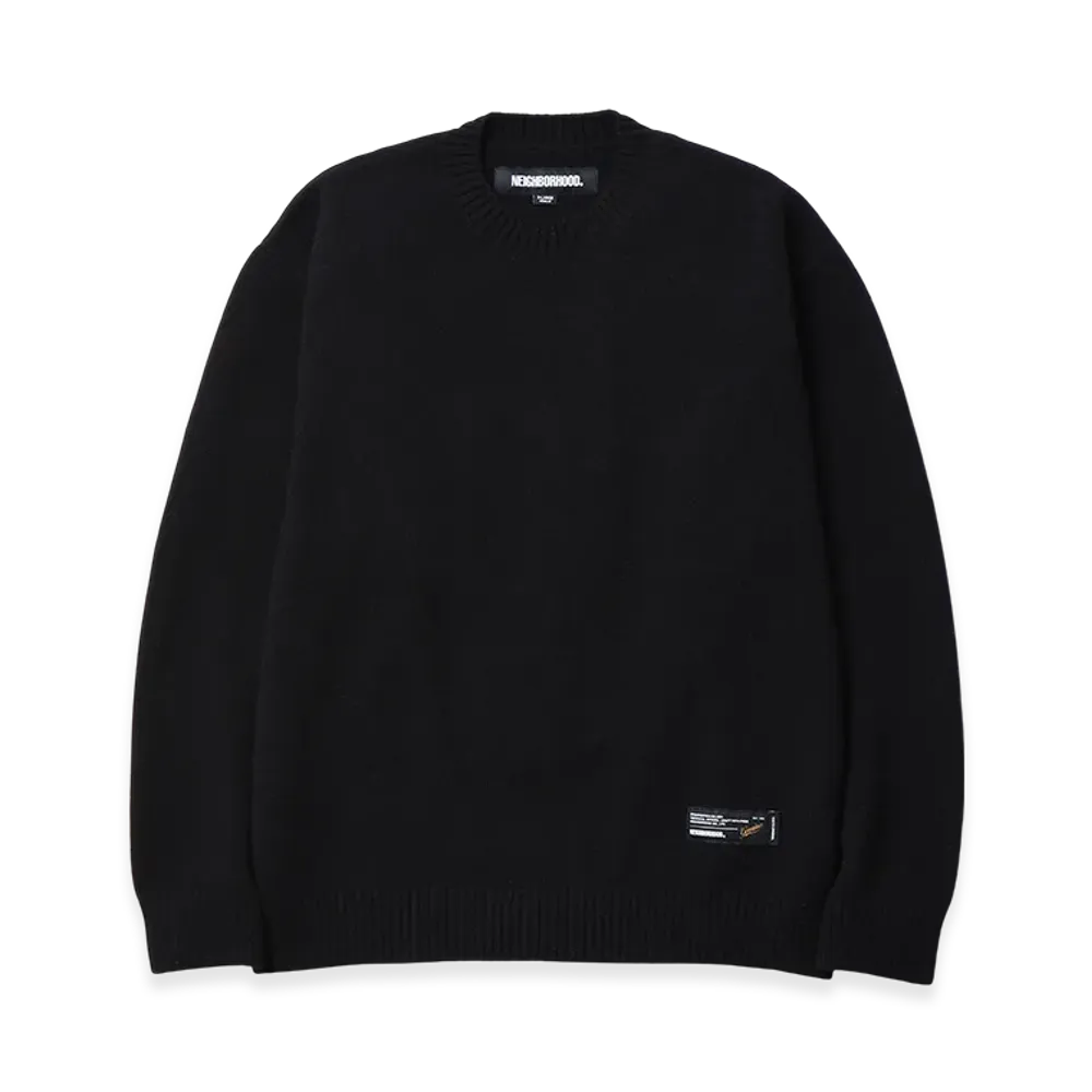 NEIGHBORHOOD Plain Crewneck Sweater "Black"