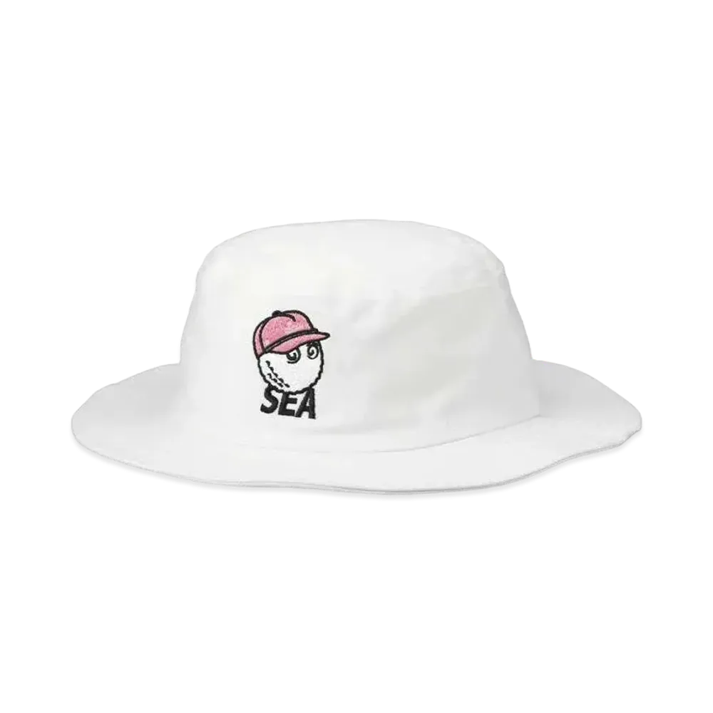 WIND AND SEA x MALBON BUCKET HAT "White"