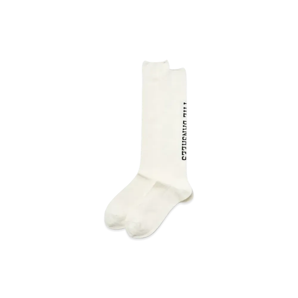 UNDERCOVER Acrylic Nylon Blend Cotton High Socks "White"