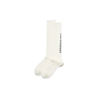 UNDERCOVER Acrylic Nylon Blend Cotton High Socks "White"
