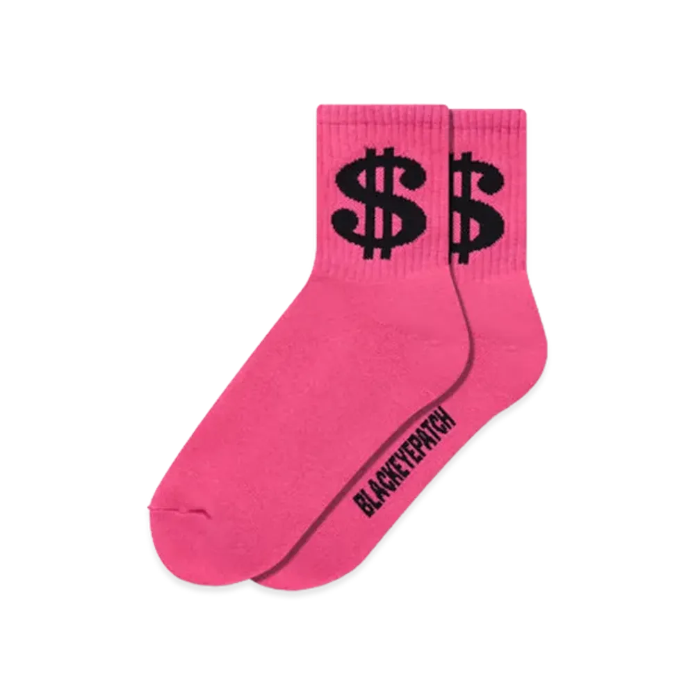 BlackEyePatch Dollar Sign Socks "Purple"