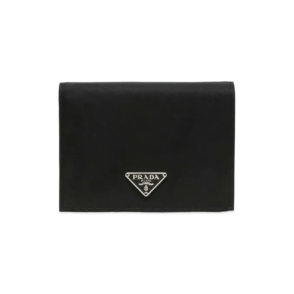 PRADA Nylon Compact Wallet ”Black”