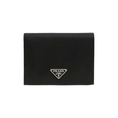 PRADA Nylon Compact Wallet ”Black”