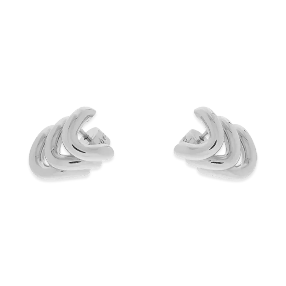 BALENCIAGA Loop Trio Earrings "Silver"