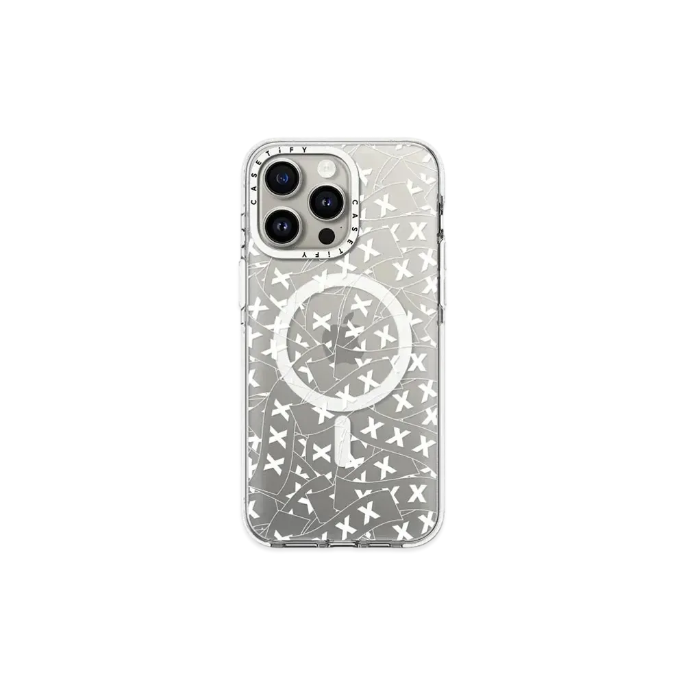 GOD SELECTION XXX x fragment design x CASETiFY Sticker Logo Clear White Case "Clear"