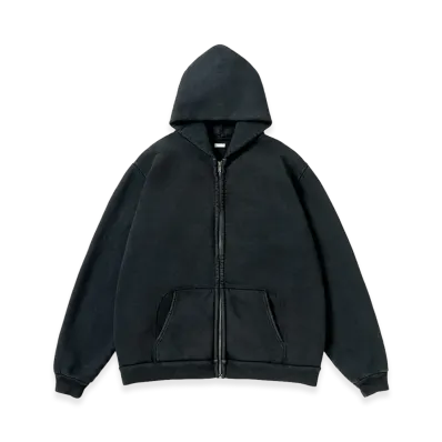 A.PRESSE Vintage Zip Sweat Hoodie "Black"