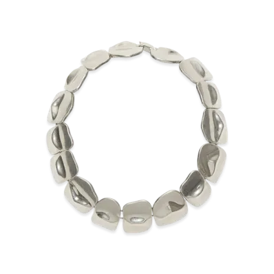 Acne Studios Brass Croco Scale Necklace "Silver"