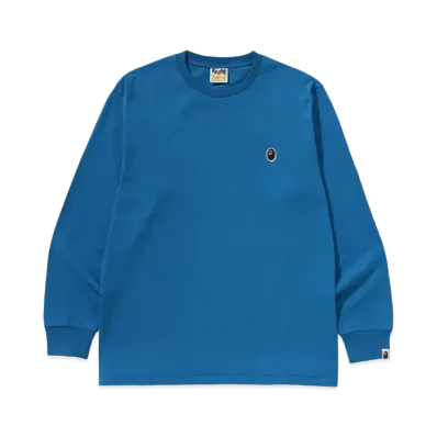 A BATHING APE One Point LS Tee "Blue"