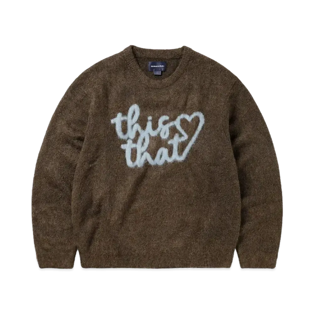 thisisneverthat Heart Logo Knit Sweater "Brown"