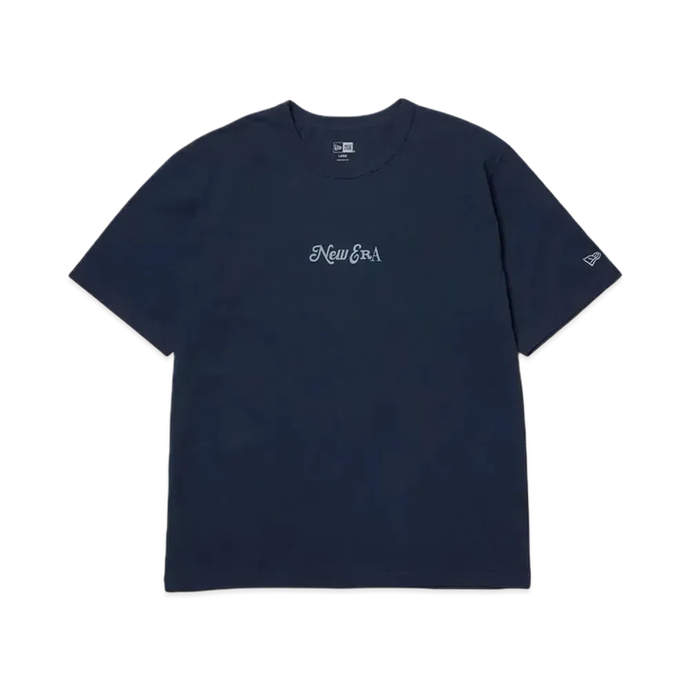 NEW ERA Short Sleeve Washed Cotton T-shirt Logo Archive "Light Navy"