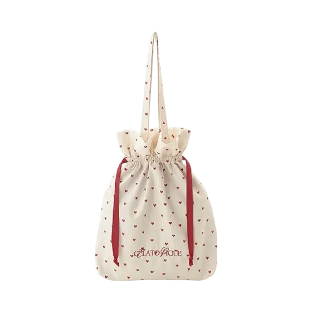 GELATO PIQUE Patterned Drawstring Bag "Red"