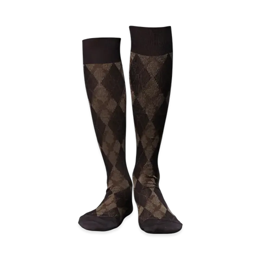 MASU x Tabio Angel Argyle Socks "Brown"