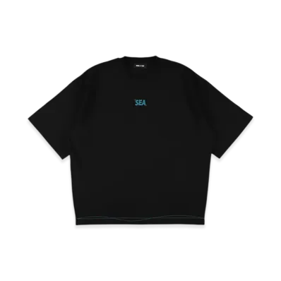 WIND AND SEA Wave Blue Stitch Tee "Black"