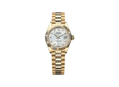 ROLEX Lady-Datejust 28mm Yellow Gold 279178 "White Mother-of-Pearl"