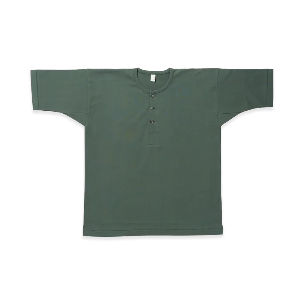 T.T Taiga Takahashi LOT.613 Henry Neck Shirt "Olive Green"