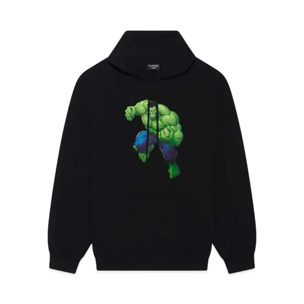 Balenciaga HULK 2021MARVEL MEDIUM FIT HOODIE "Black"