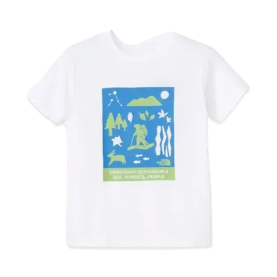 The North Face Kids Short Sleeve Shiretokotoko Tee "White"