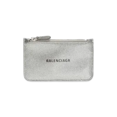 BALENCIAGA Cash Coin Card Holder "Silver"