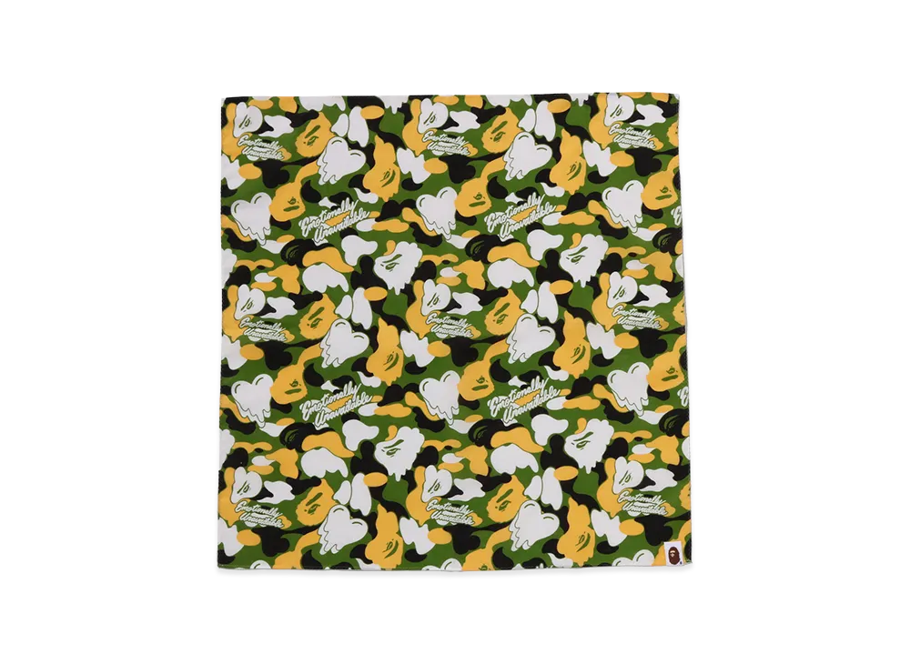 A BATHING APE x EMOTIONALLY UNAVAILABLE Bandana "Green"