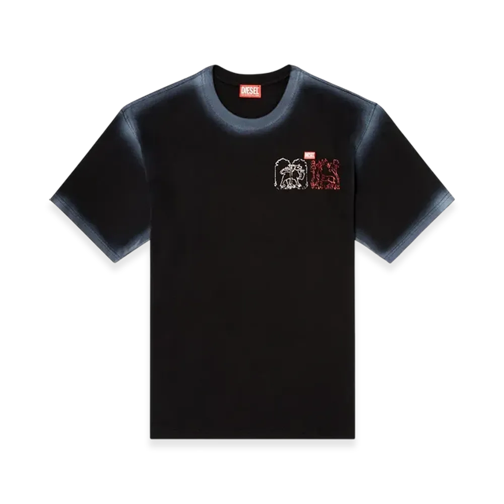 Diesel T-Boxt-T10 T-Shirt With Sword Print "Black"