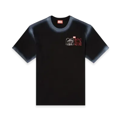 Diesel T-Boxt-T10 T-Shirt With Sword Print "Black"