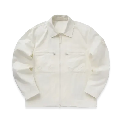Stone Island 432F1 Weatherproof Cotton Canvas Ghost Piece Shirt Field Jacket - 24SS "Natural White"