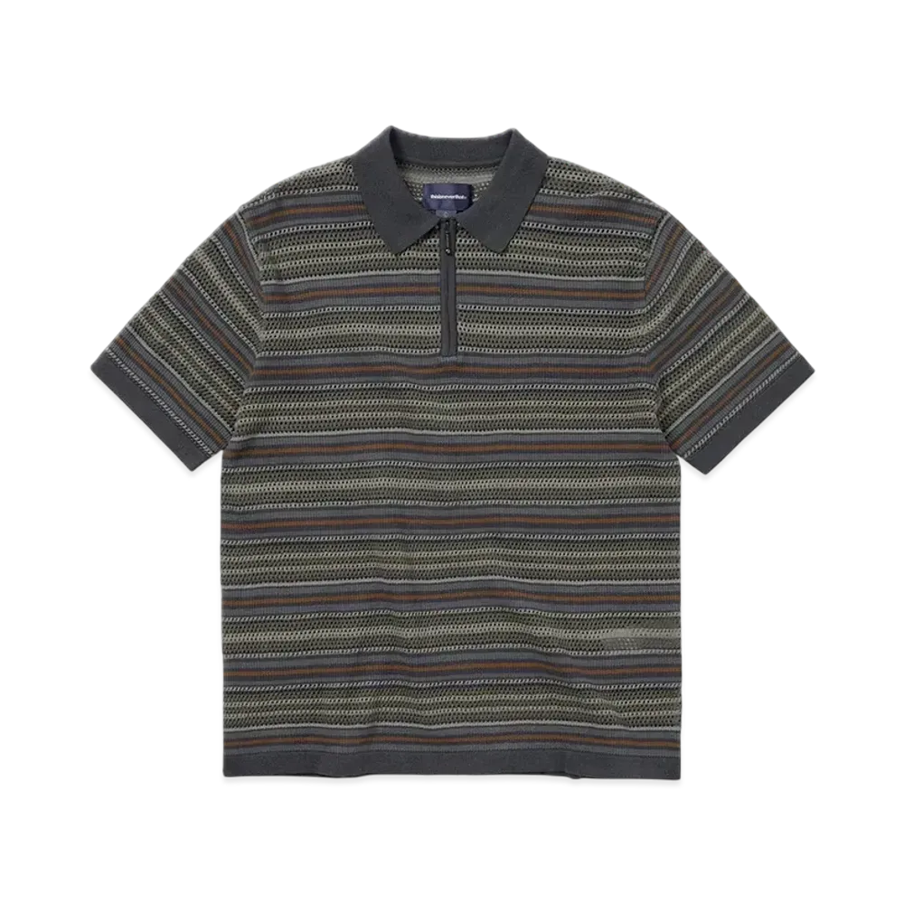 thisisneverthat Striped S/S Knit Polo "Grey"
