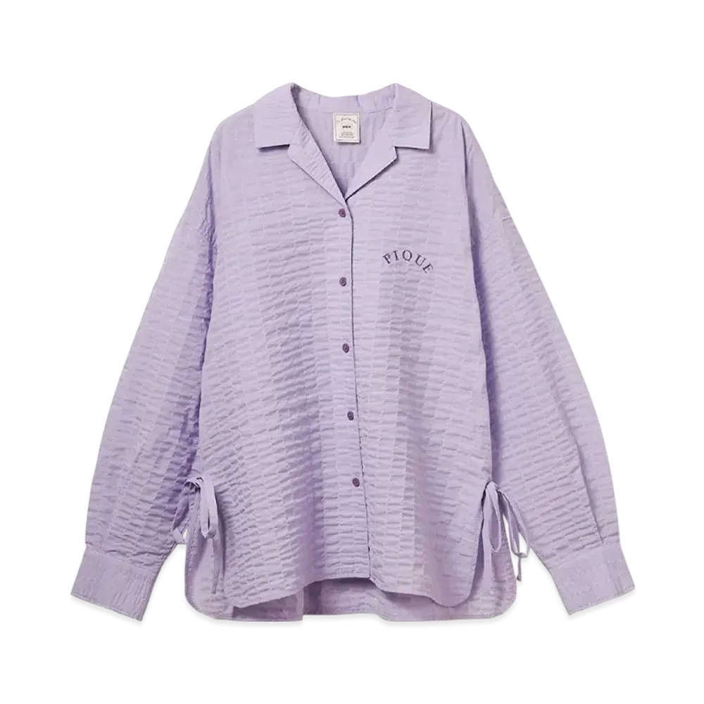 GELATO PIQUE Fabric Ribbon Shirt "Lavender"