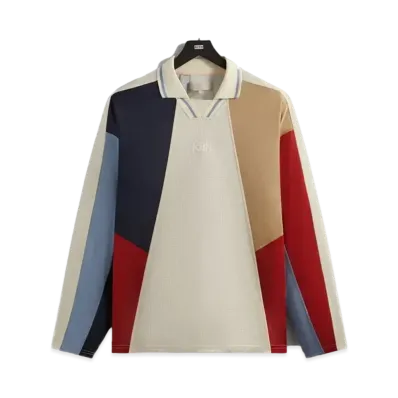 Kith Long Sleeve Panelled Otto Polo "Sandrift"
